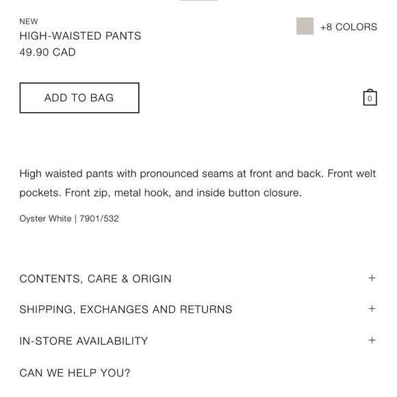 Zara High Waisted Trouser - Picture 2 of 7